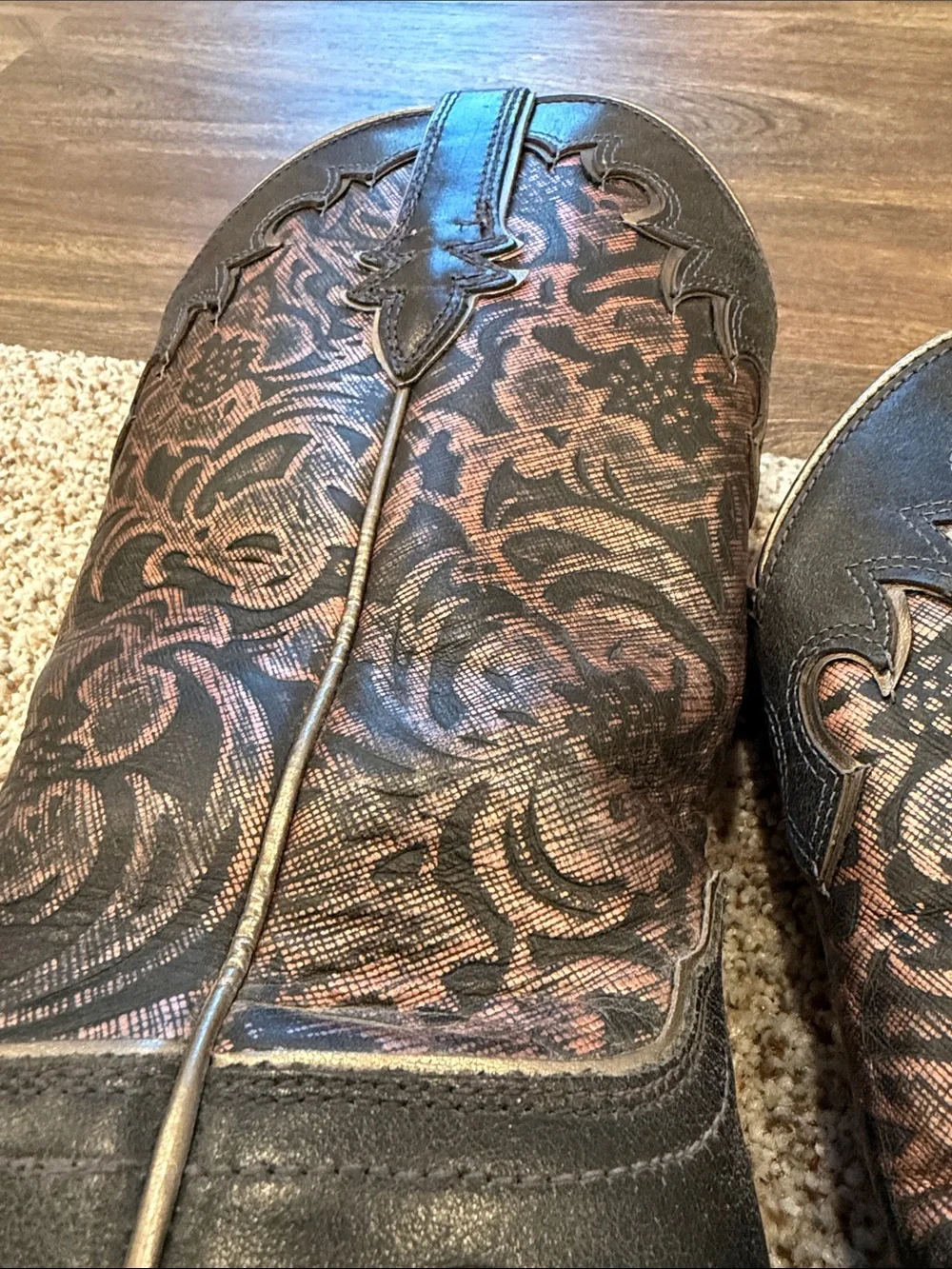 Ariat Black Leather Western Cowboy Boots
